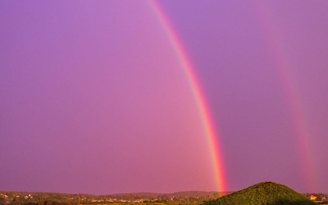 A double rainbow over a country town | Street Science